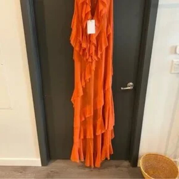 Helsa The Thea Gown in Orange Size Medium NEW! New with tags! - Picture 10 of 16